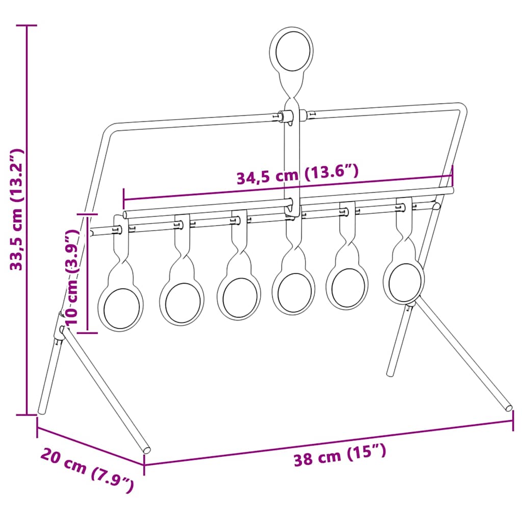 Terugstellend Doel Zwart 38 x 20 x 33.5 cm Staal is nu te koop bij PeponiXL, paradijselijk wonen!
