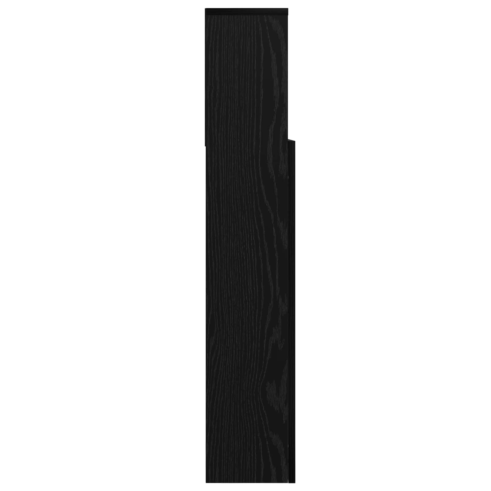 Hoofdeinde kas Zwart Eiken 220 x 19 x 101,5 cm Bewerkt hout is nu te koop bij PeponiXL, paradijselijk wonen!