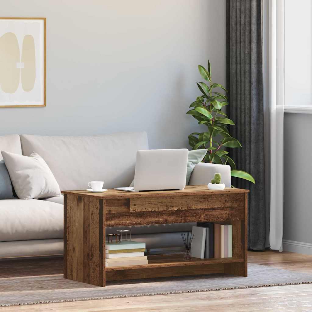 Salontafel Oud Hout 80 x 50,5 x 41,5 cm Bewerkt hout is nu te koop bij PeponiXL, paradijselijk wonen!