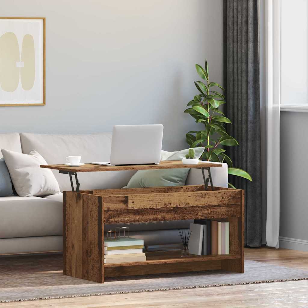 Salontafel Oud Hout 80 x 50,5 x 41,5 cm Bewerkt hout is nu te koop bij PeponiXL, paradijselijk wonen!