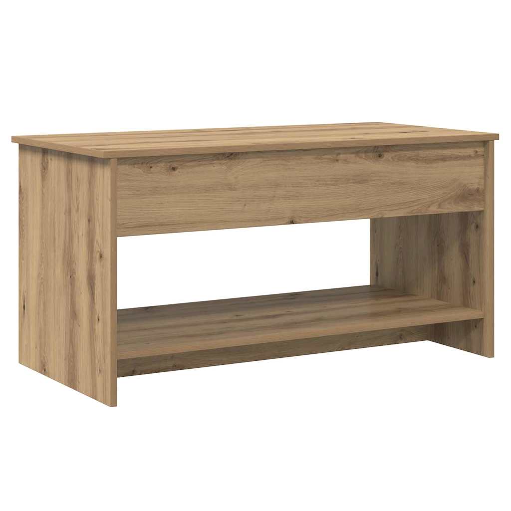 Salontafel Artisan Eiken 80 x 50,5 x 41,5 cm Bewerkt hout is nu te koop bij PeponiXL, paradijselijk wonen!