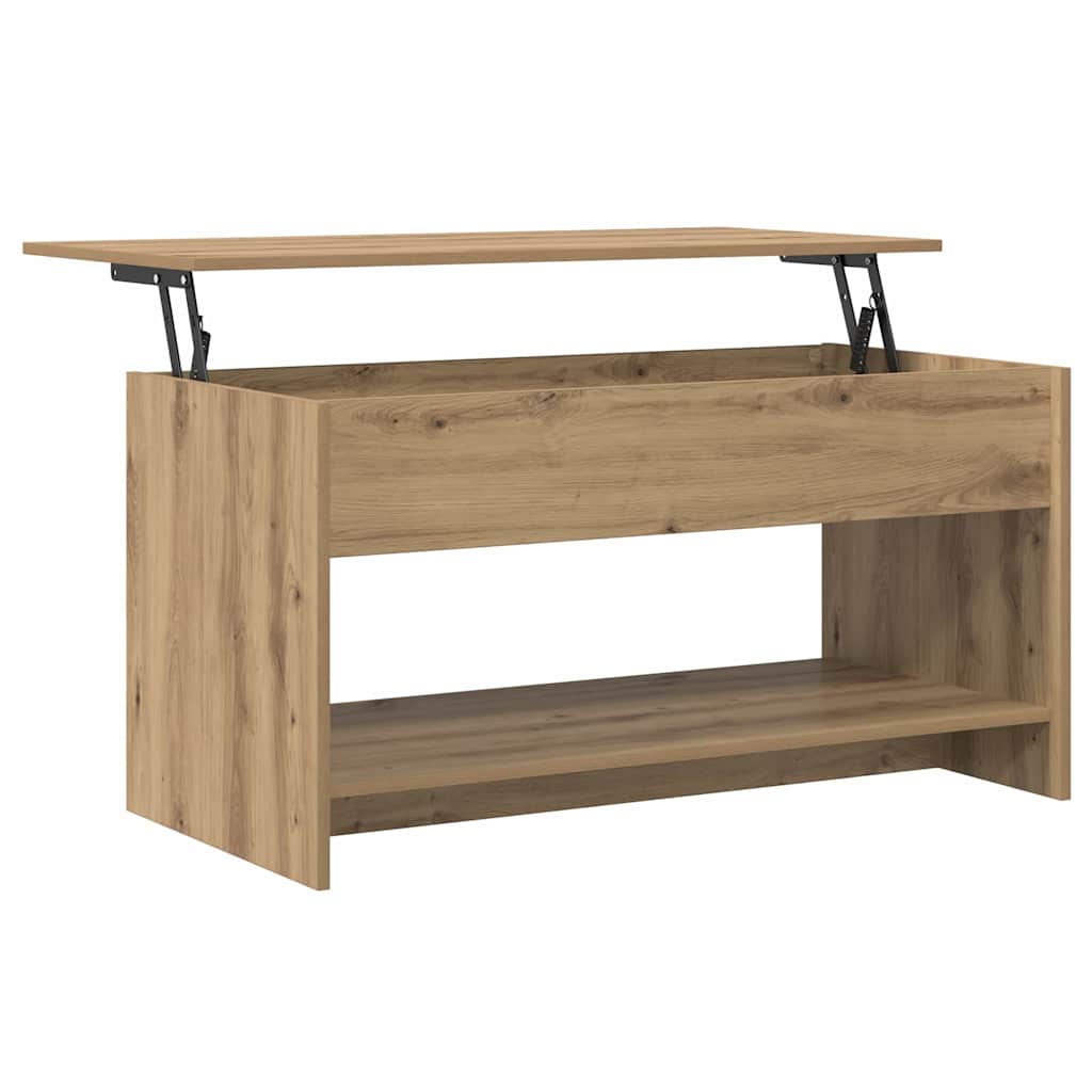 Salontafel Artisan Eiken 80 x 50,5 x 41,5 cm Bewerkt hout is nu te koop bij PeponiXL, paradijselijk wonen!