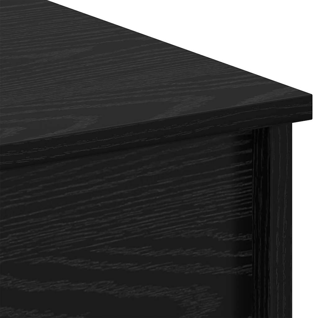 Salontafel Zwart Eiken 80 x 50,5 x 41,5 cm Bewerkt hout is nu te koop bij PeponiXL, paradijselijk wonen!