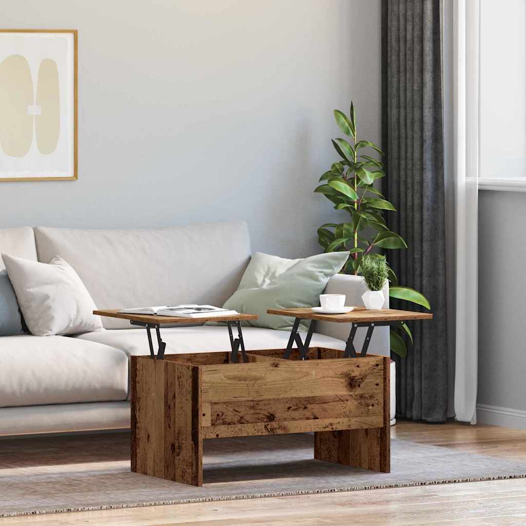 Salontafel Oud Hout 102 x 50,5 x 46,5 cm Bewerkt hout is nu te koop bij PeponiXL, paradijselijk wonen!
