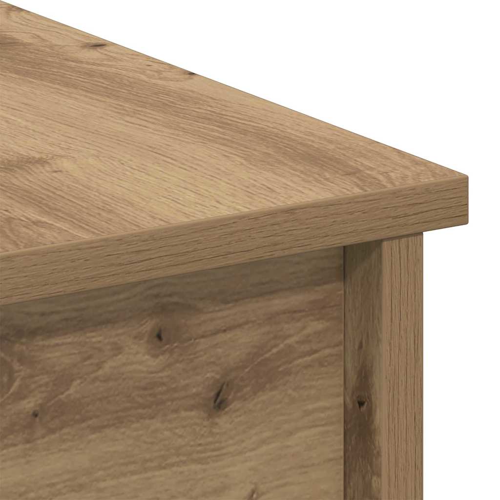 Salontafel Artisan Eiken 102 x 50,5 x 46,5 cm Bewerkt hout is nu te koop bij PeponiXL, paradijselijk wonen!