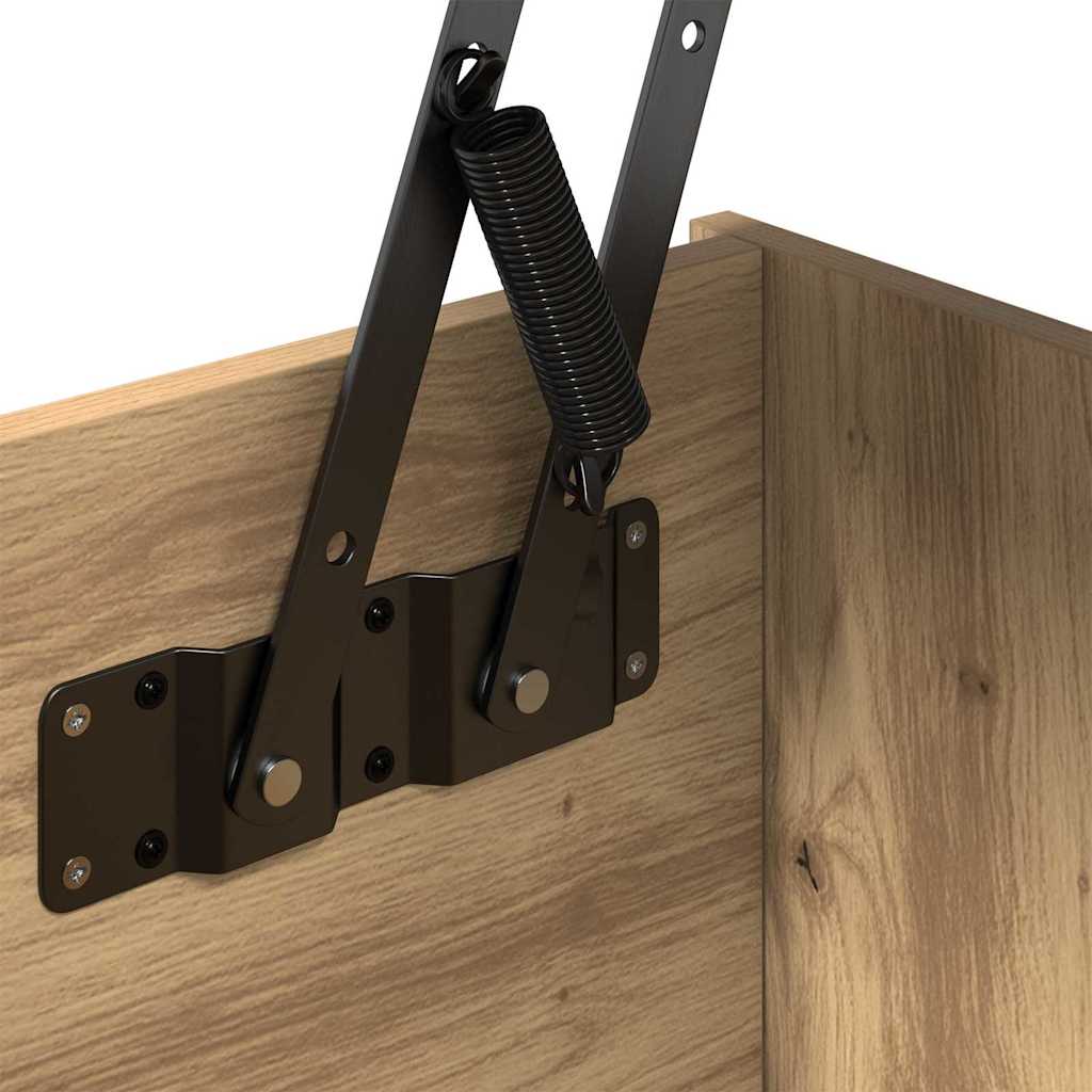 Salontafel Artisan Eiken 102 x 50,5 x 46,5 cm Bewerkt hout is nu te koop bij PeponiXL, paradijselijk wonen!