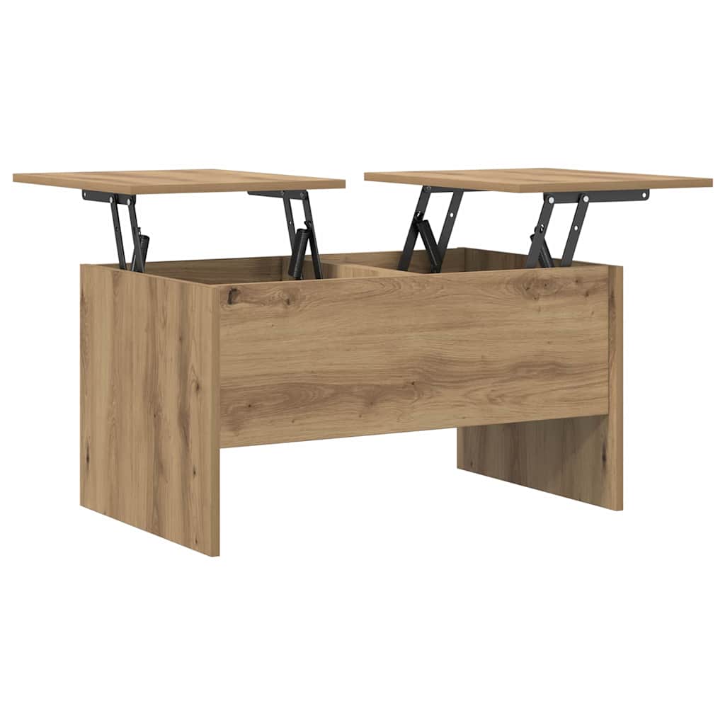 Salontafel Artisan Eiken 102 x 50,5 x 46,5 cm Bewerkt hout is nu te koop bij PeponiXL, paradijselijk wonen!