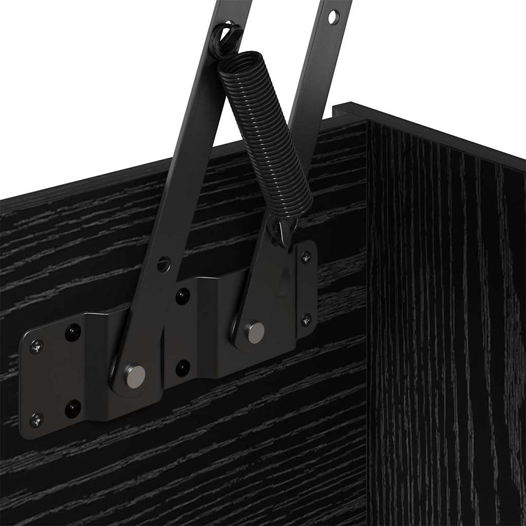 Salontafel Zwart Eiken 102 x 50,5 x 46,5 cm Bewerkt hout is nu te koop bij PeponiXL, paradijselijk wonen!