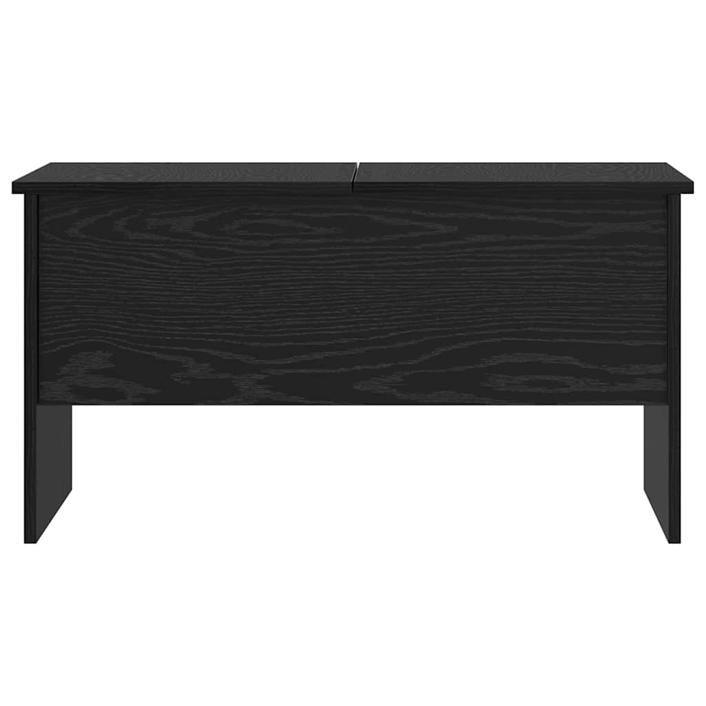 Salontafel Zwart Eiken 102 x 50,5 x 46,5 cm Bewerkt hout is nu te koop bij PeponiXL, paradijselijk wonen!