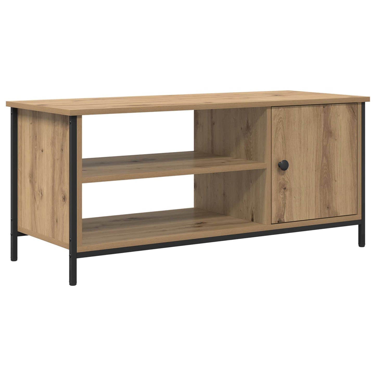 TV-kast 100 x 40 x 45 cm Artisan Eiken Bewerkt hout is nu te koop bij PeponiXL, paradijselijk wonen!