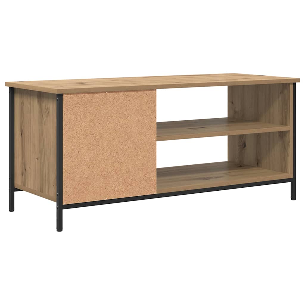 TV-kast Artisan Eiken 100 x 40 x 45 cm Bewerkt hout is nu te koop bij PeponiXL, paradijselijk wonen!