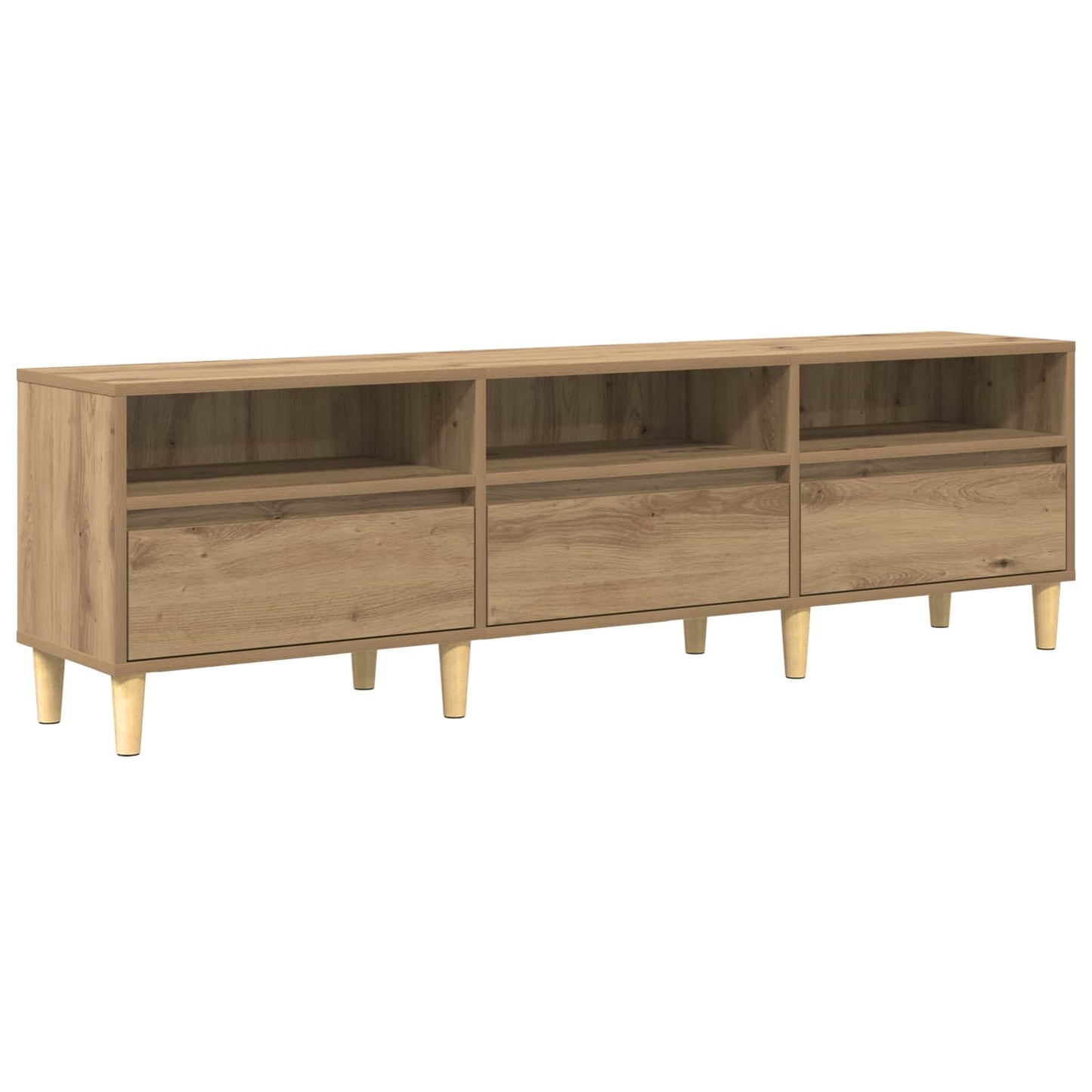 TV-kast 150 x 30 x 45 cm Artisan Eiken Bewerkt hout is nu te koop bij PeponiXL, paradijselijk wonen!