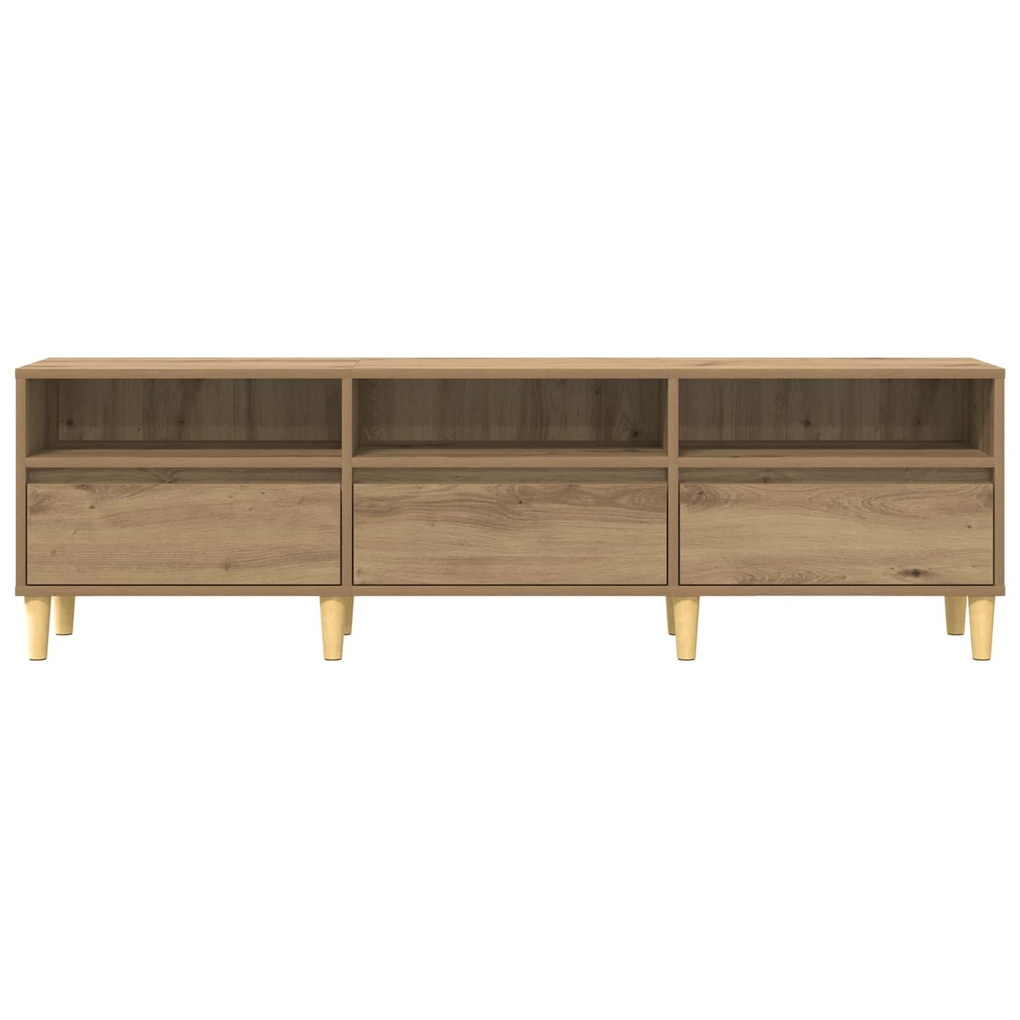 TV-kast 150 x 30 x 45 cm Artisan Eiken Bewerkt hout is nu te koop bij PeponiXL, paradijselijk wonen!