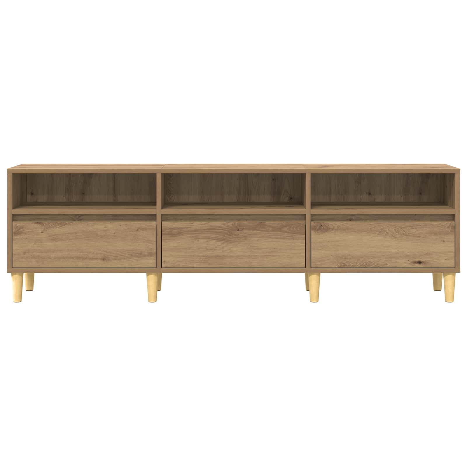 TV-kast 150 x 30 x 45 cm Artisan Eiken Bewerkt hout is nu te koop bij PeponiXL, paradijselijk wonen!