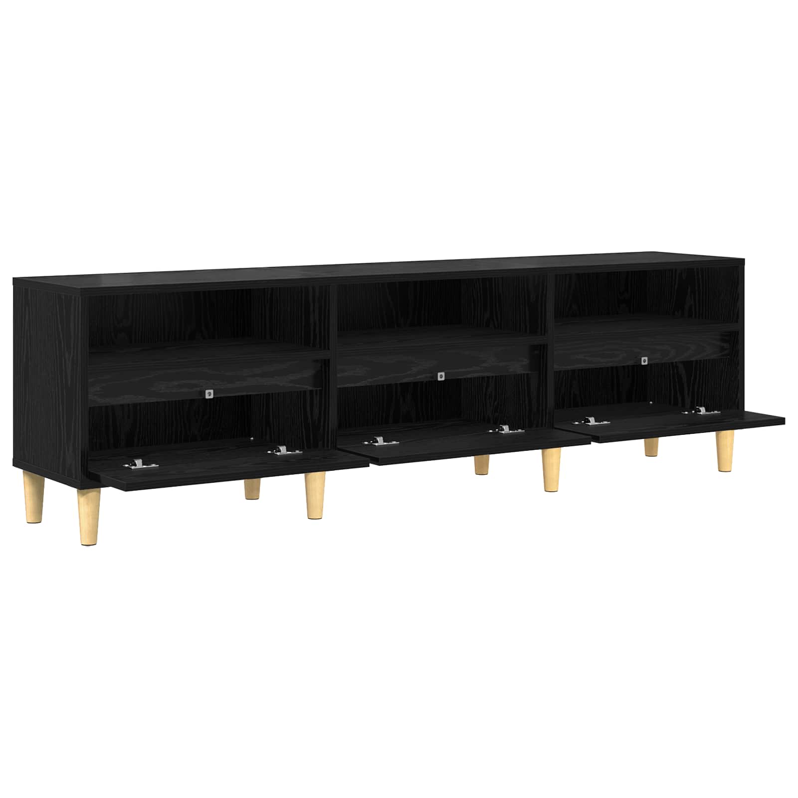 TV-kast met lade Zwart Eiken 150 x 30 x 45 cm Bewerkt hout is nu te koop bij PeponiXL, paradijselijk wonen!