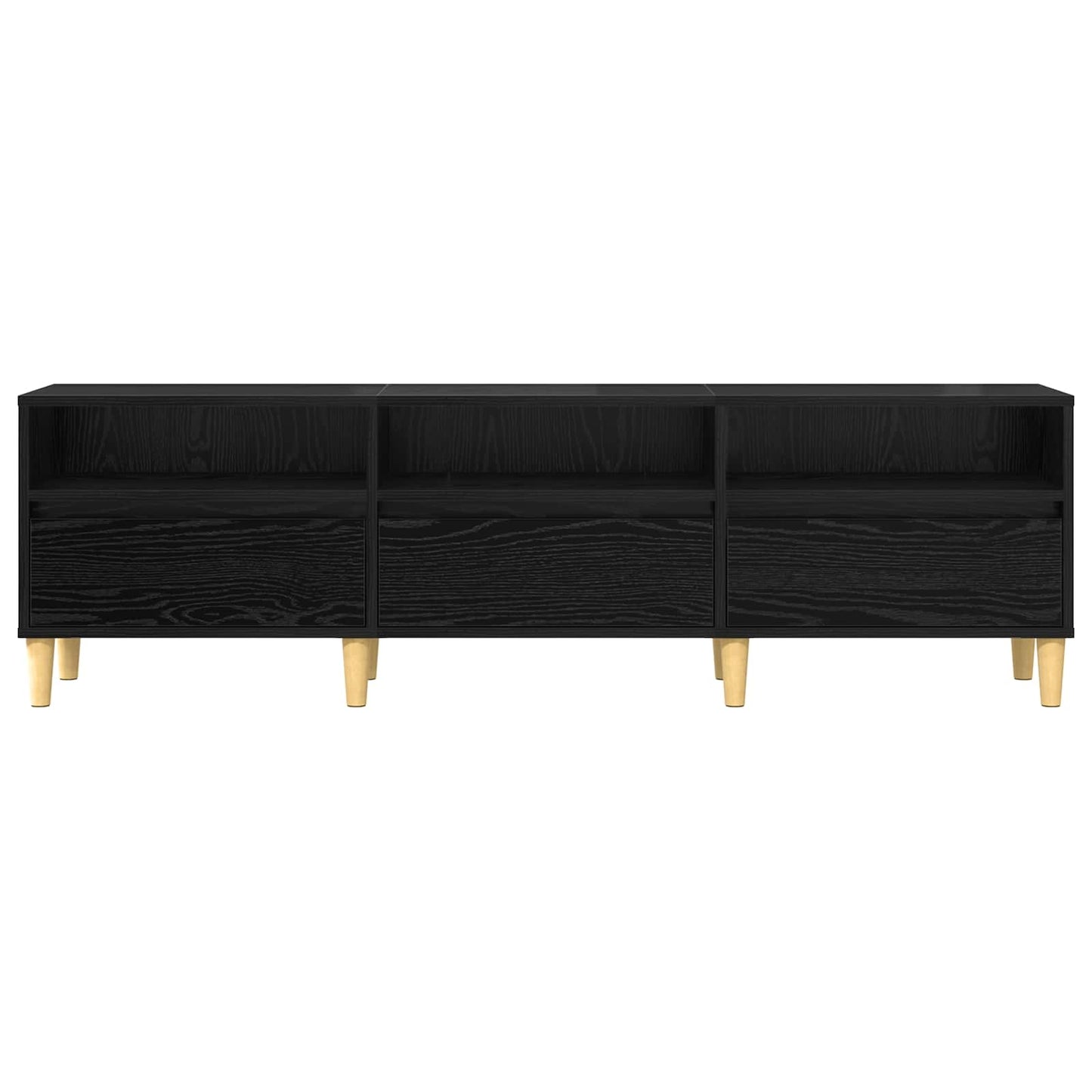 TV-kast met lade Zwart Eiken 150 x 30 x 45 cm Bewerkt hout is nu te koop bij PeponiXL, paradijselijk wonen!