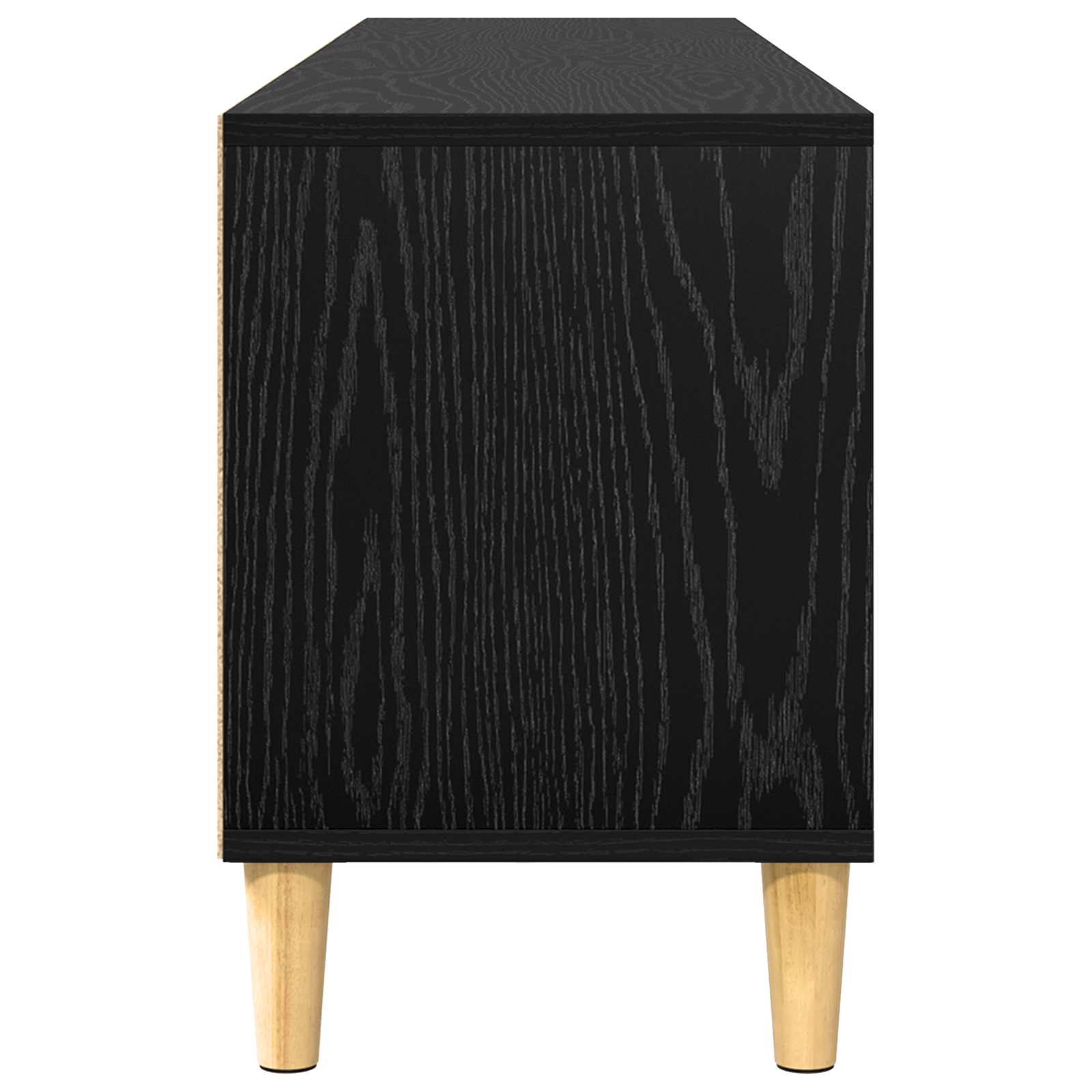 TV-kast met lade Zwart Eiken 150 x 30 x 45 cm Bewerkt hout is nu te koop bij PeponiXL, paradijselijk wonen!