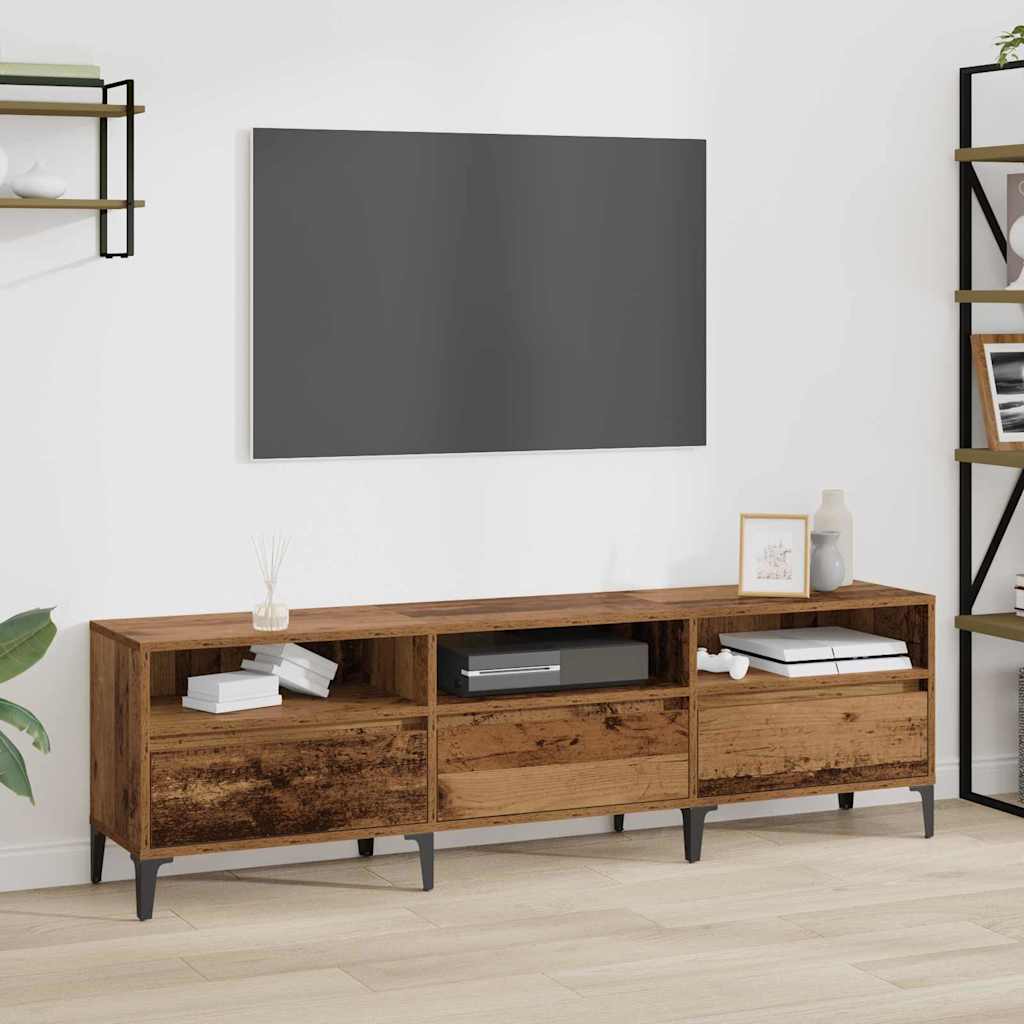 TV-kast Oud Hout 150 x 30 x 45 cm Gemonteerd hout en ijzer is nu te koop bij PeponiXL, paradijselijk wonen!