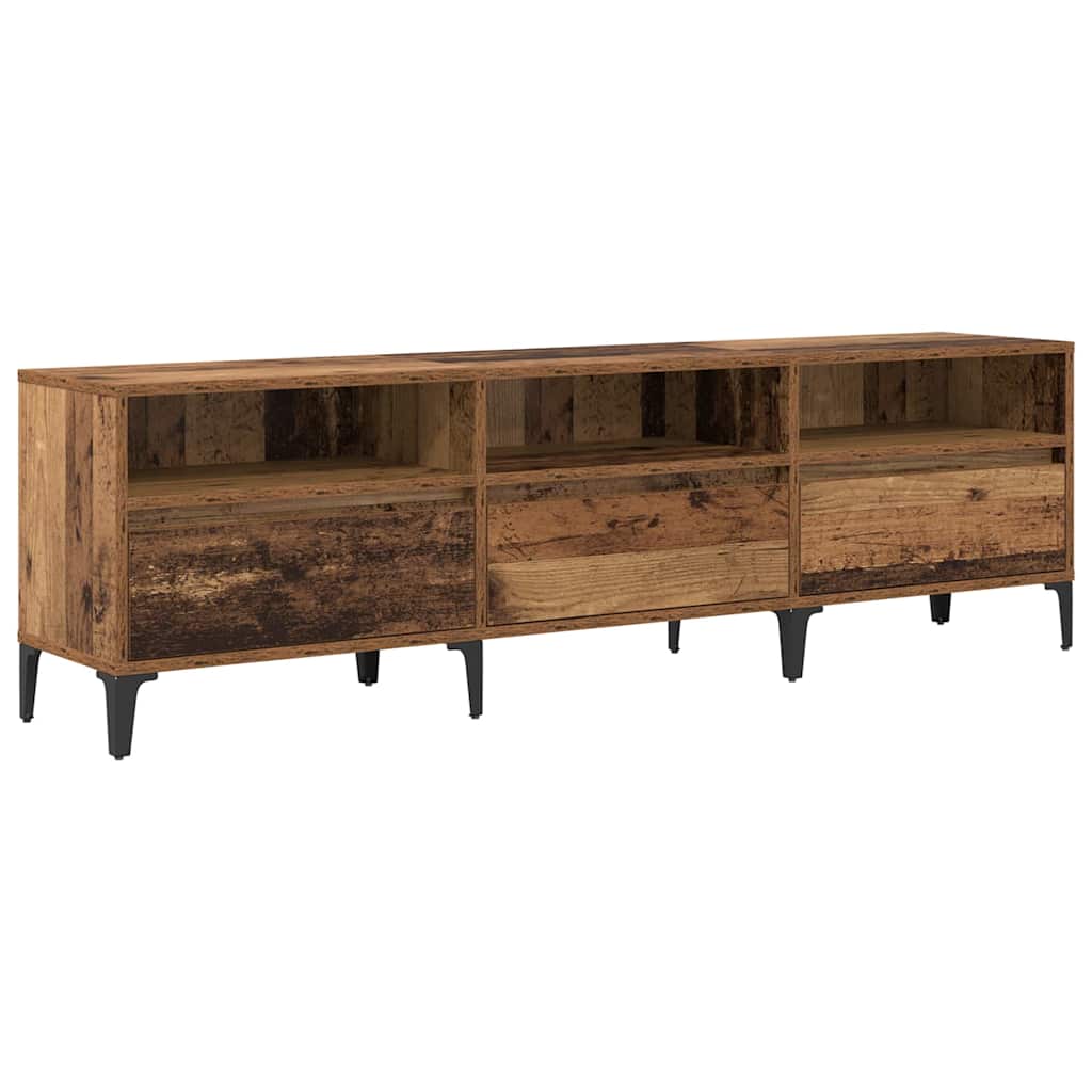 TV-kast Oud Hout 150 x 30 x 45 cm Gemonteerd hout en ijzer is nu te koop bij PeponiXL, paradijselijk wonen!