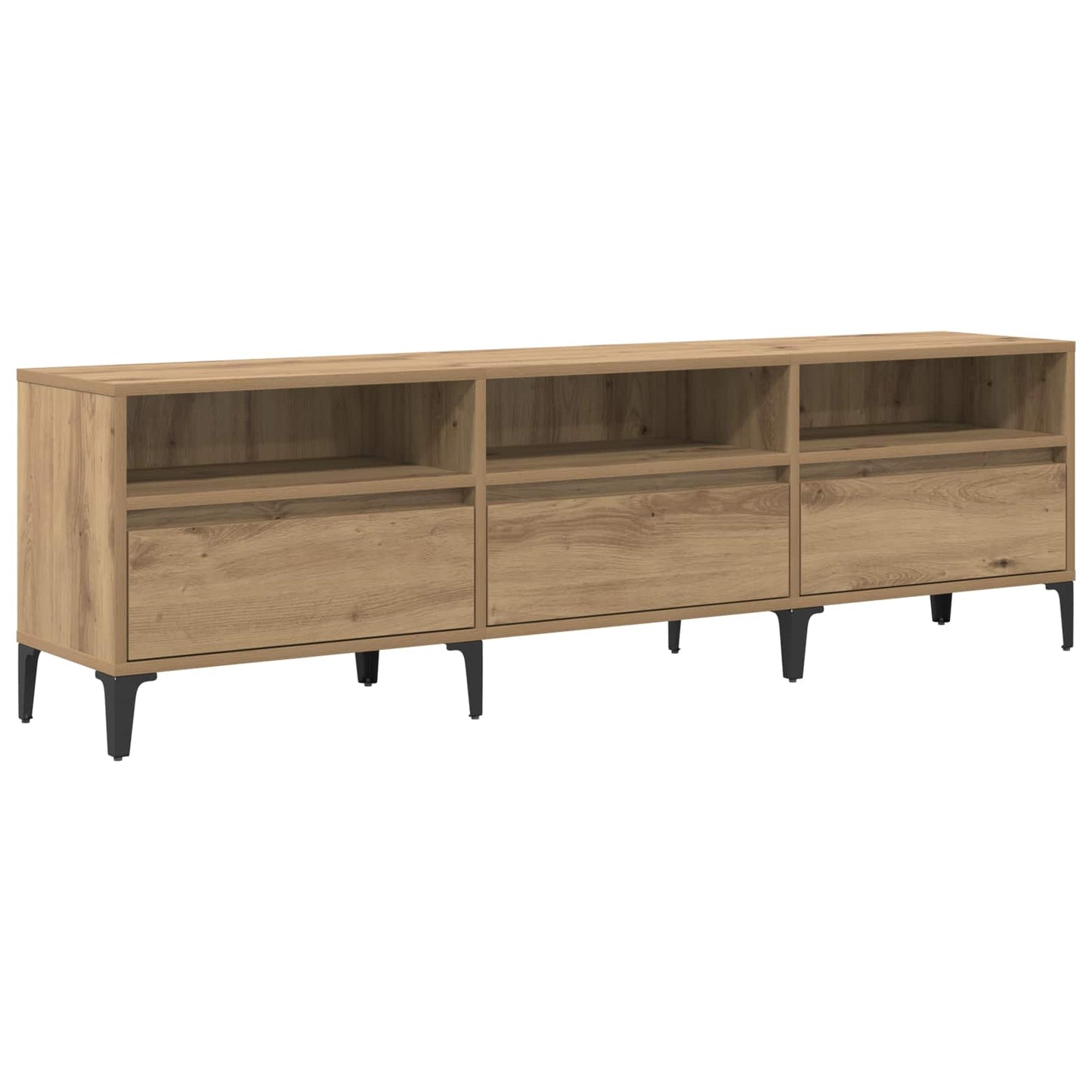 TV-kast 150 x 30 x 45 cm Artisan Eiken Gemonteerd hout en ijzer is nu te koop bij PeponiXL, paradijselijk wonen!
