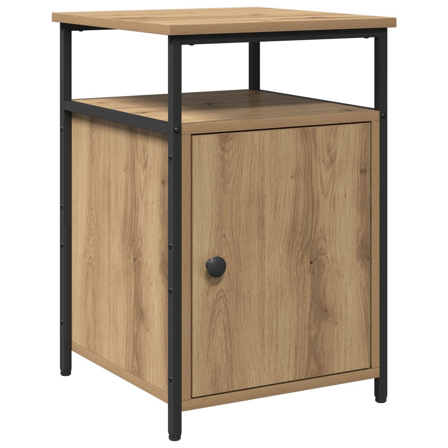 Nachtkastje artisanaal eikenkleurig Bewerkt hout is nu te koop bij PeponiXL, paradijselijk wonen!