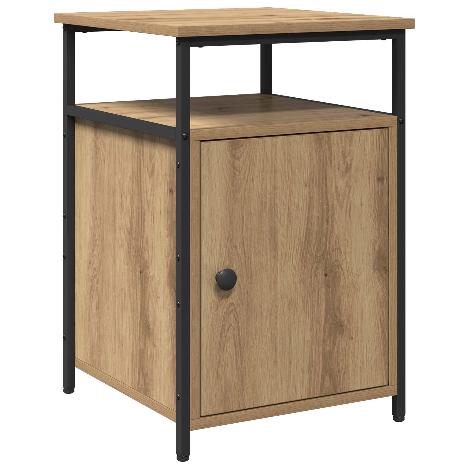 Nachtkastje artisanaal eikenkleurig Bewerkt hout is nu te koop bij PeponiXL, paradijselijk wonen!