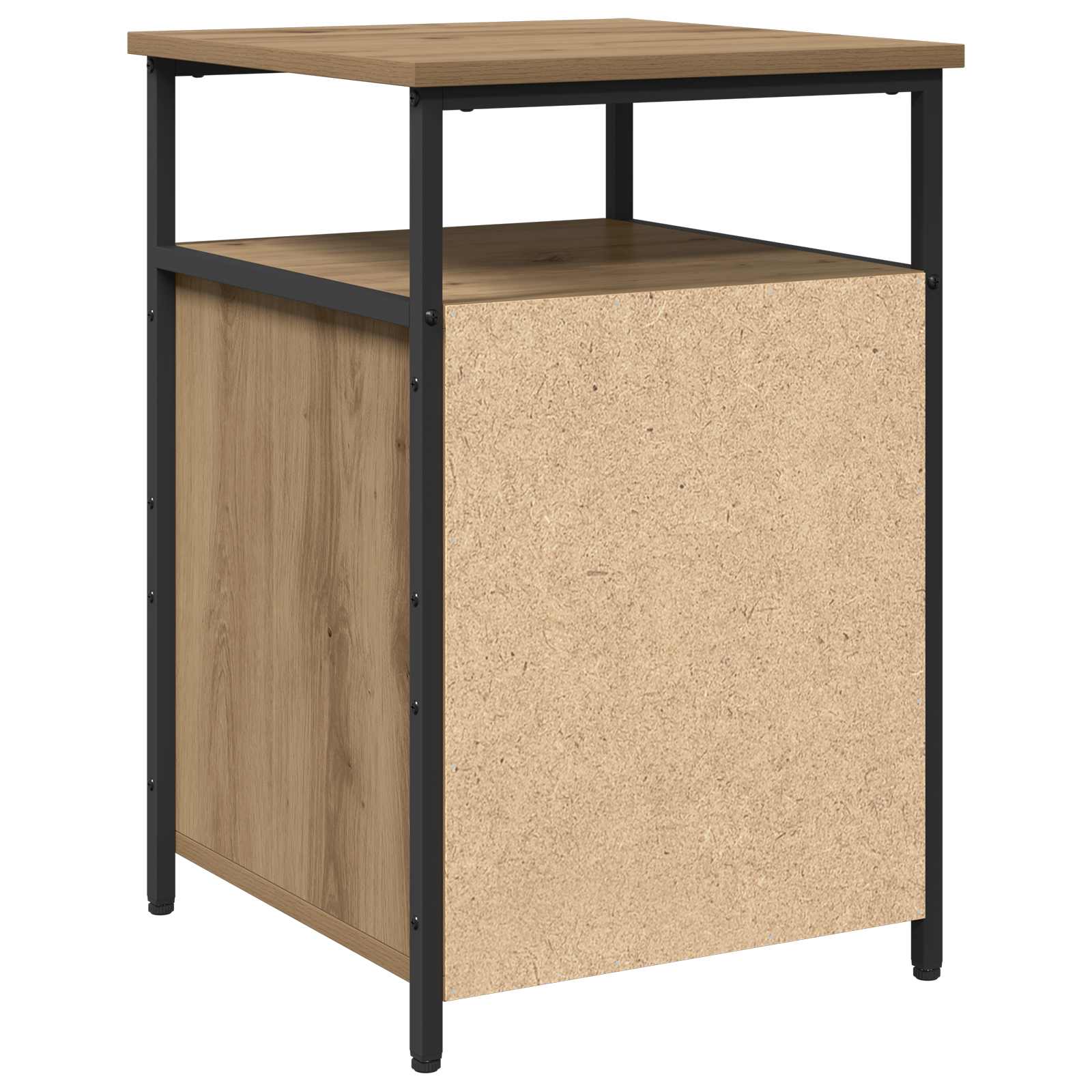 Nachtkastje artisanaal eikenkleurig Bewerkt hout is nu te koop bij PeponiXL, paradijselijk wonen!