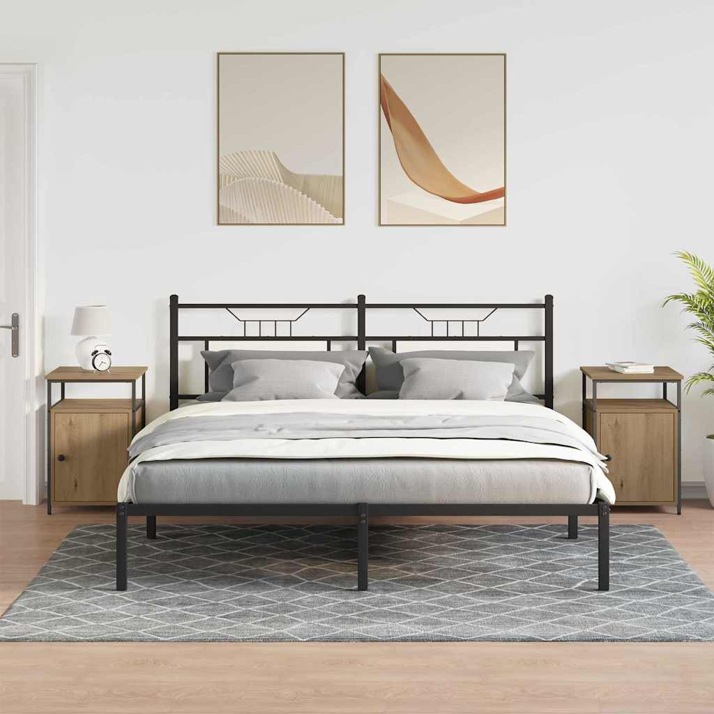 Nachtkastje artisanaal eikenkleurig Bewerkt hout is nu te koop bij PeponiXL, paradijselijk wonen!