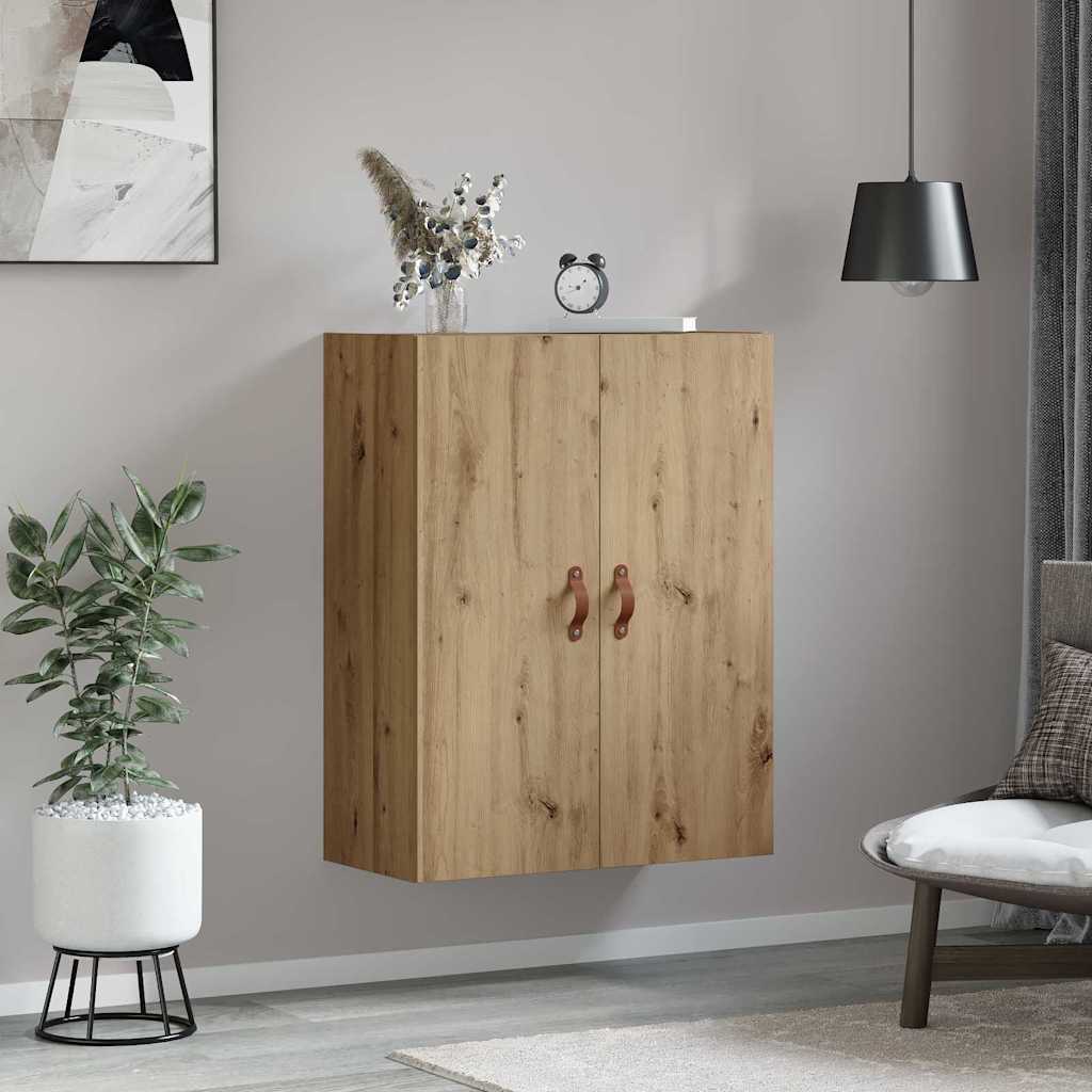 Wandkast Artisan Eiken 69,5 x 34 x 90 cm Bewerkt hout is nu te koop bij PeponiXL, paradijselijk wonen!