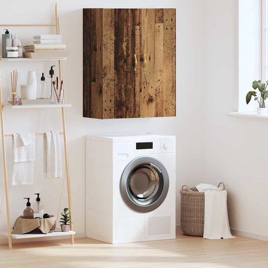 Wandkast Wandgemonteerd Oudhout 69,5 x 34 x 90 cm Bewerkt hout is nu te koop bij PeponiXL, paradijselijk wonen!