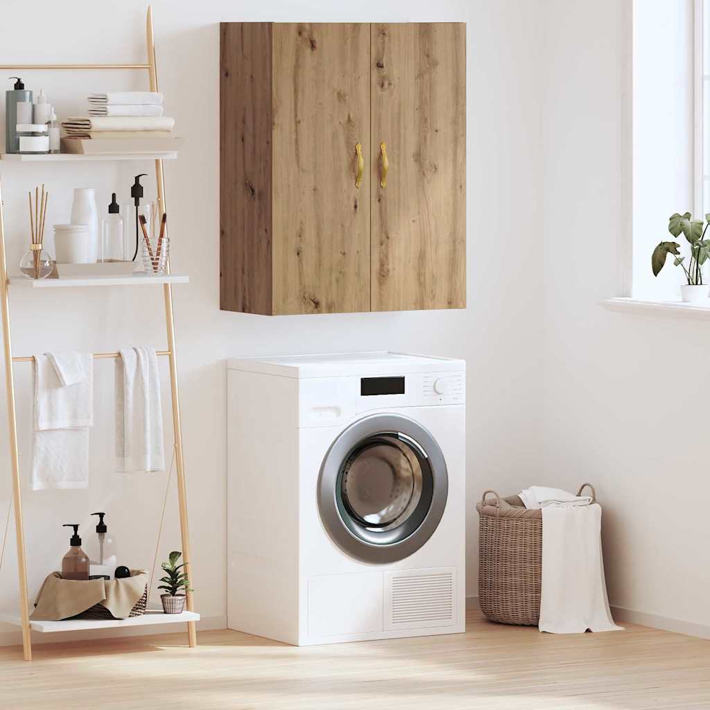 Wandkast Artisan Eiken 69,5 x 34 x 90 cm Bewerkt hout is nu te koop bij PeponiXL, paradijselijk wonen!