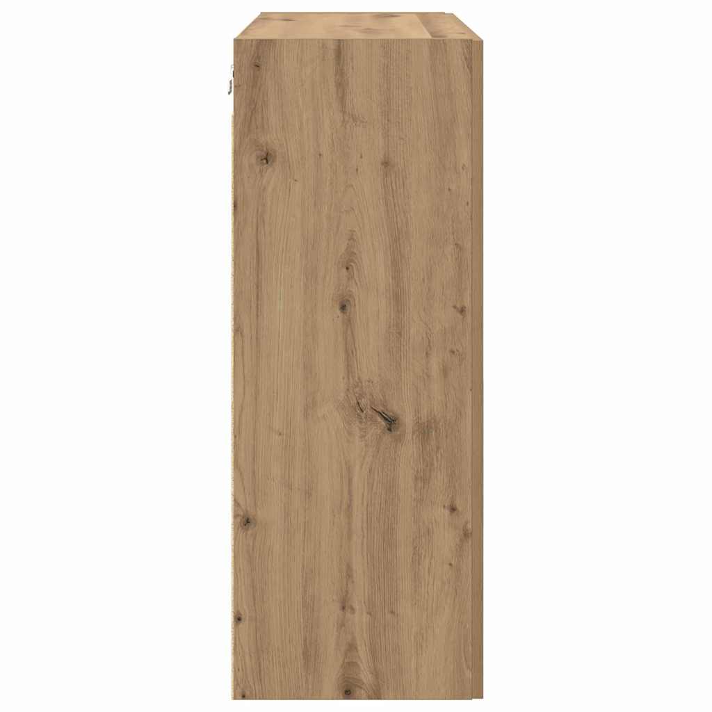 Wandkast Artisan Eiken 69,5 x 34 x 90 cm Bewerkt hout is nu te koop bij PeponiXL, paradijselijk wonen!