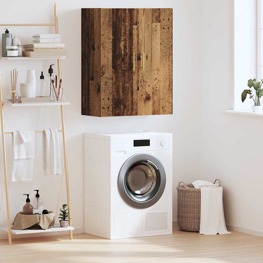Wandkast Wandgemonteerd Oudhout 69,5 x 34 x 90 cm Bewerkt hout is nu te koop bij PeponiXL, paradijselijk wonen!