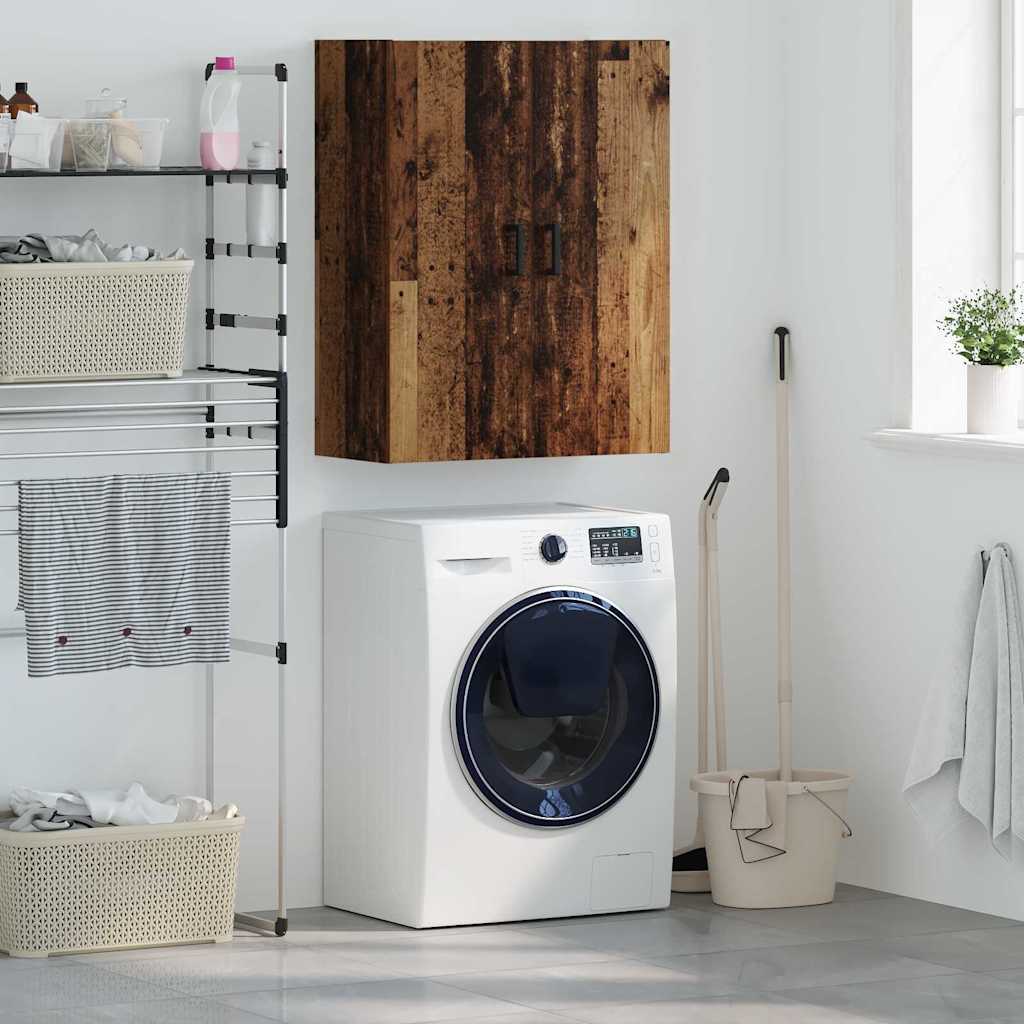 Wandkast Wandgemonteerd Oudhout 69,5 x 34 x 90 cm Bewerkt hout is nu te koop bij PeponiXL, paradijselijk wonen!