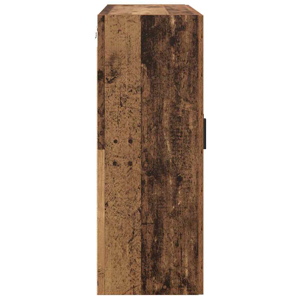 Wandkast Wandgemonteerd Oudhout 69,5 x 34 x 90 cm Bewerkt hout is nu te koop bij PeponiXL, paradijselijk wonen!