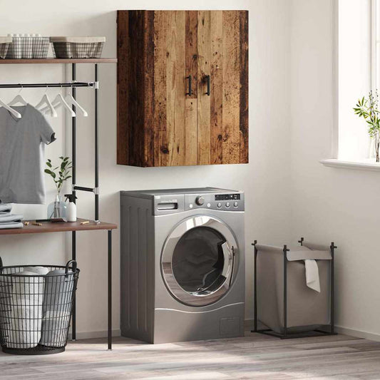 Wandkast Wandgemonteerd Oudhout 69,5 x 34 x 90 cm Bewerkt hout is nu te koop bij PeponiXL, paradijselijk wonen!