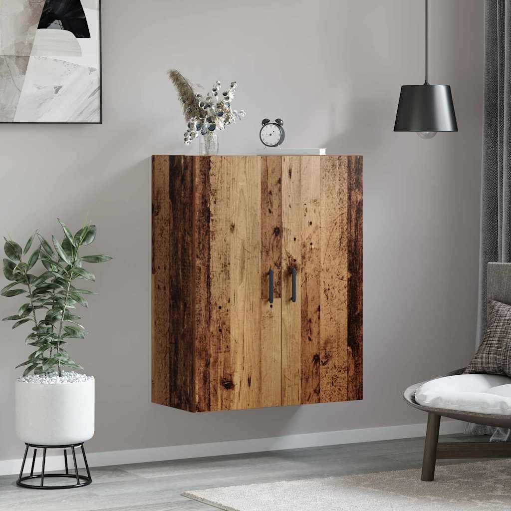 Wandkast Wandgemonteerd Oudhout 69,5 x 34 x 90 cm Bewerkt hout is nu te koop bij PeponiXL, paradijselijk wonen!