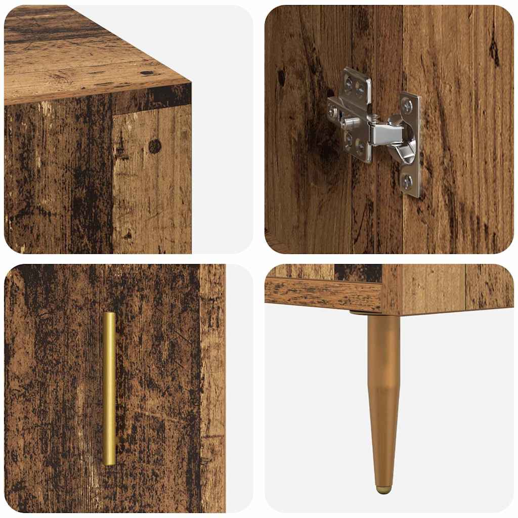 Bureau met plank met opslag met de deur Oud hout Bewerkt hout is nu te koop bij PeponiXL, paradijselijk wonen!