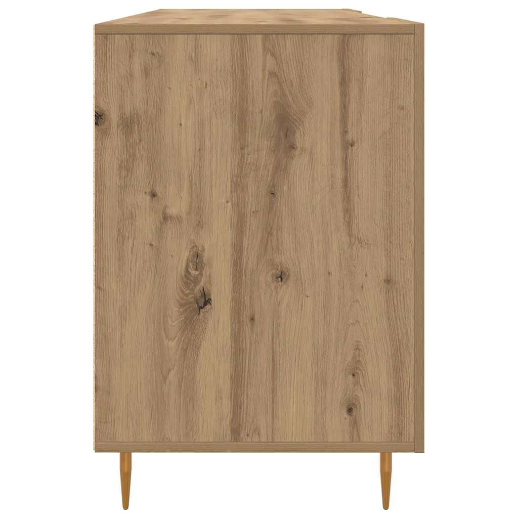 Bureau met plank artisanaal eikenkleurig Bewerkt hout is nu te koop bij PeponiXL, paradijselijk wonen!