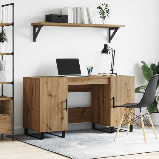 Bureau artisanaal eikenkleurig Bewerkt hout 140 x 50 x 75 cm is nu te koop bij PeponiXL, paradijselijk wonen!