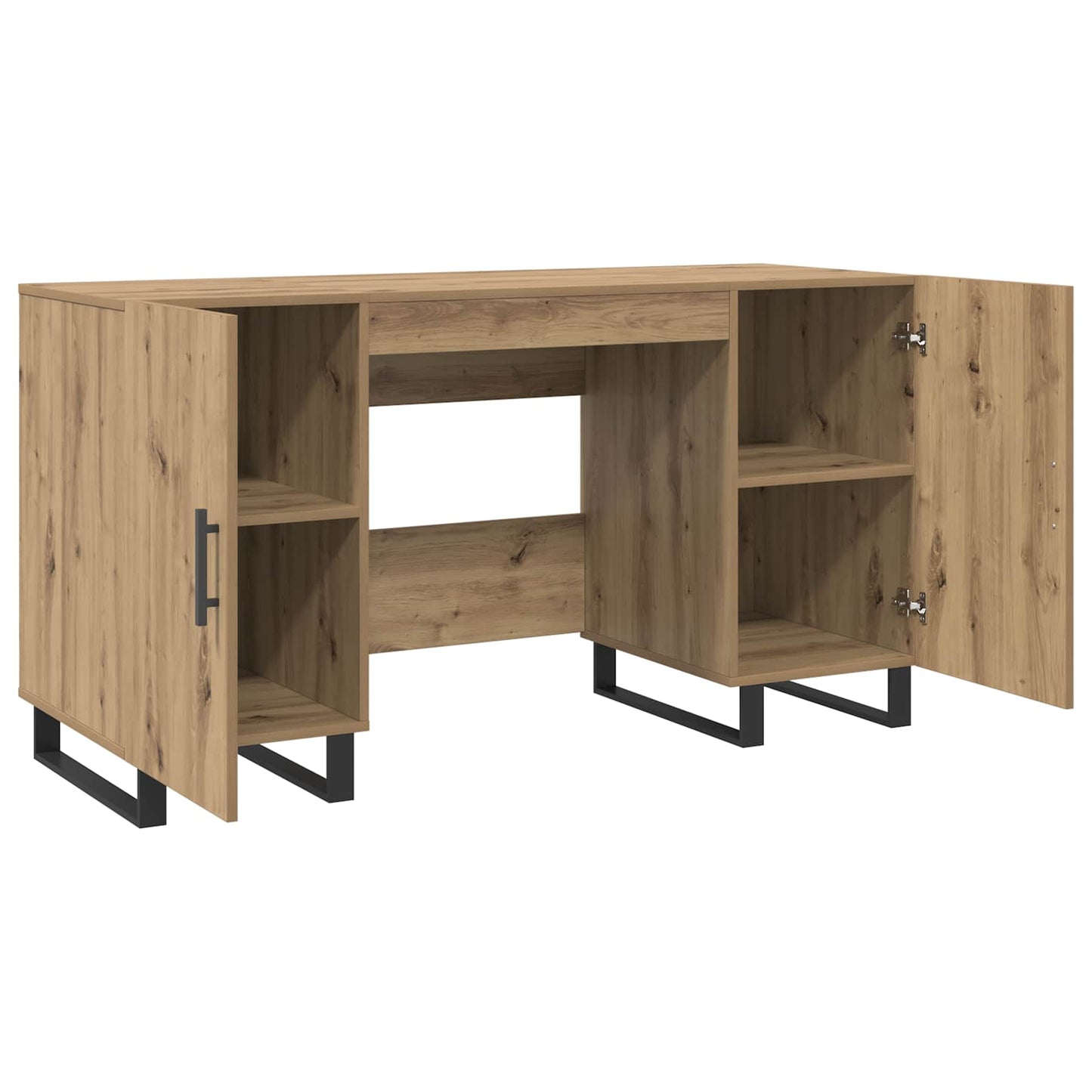 Bureau artisanaal eikenkleurig Bewerkt hout 140 x 50 x 75 cm is nu te koop bij PeponiXL, paradijselijk wonen!