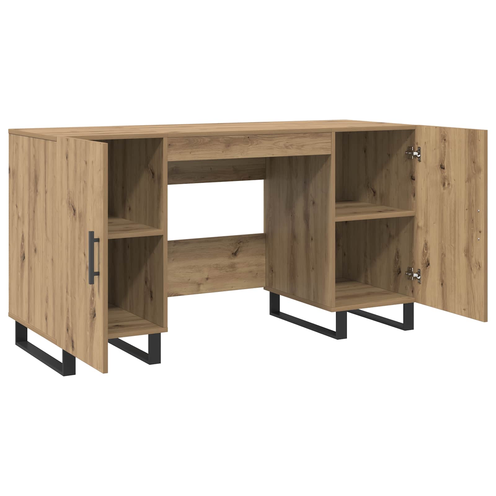 Bureau artisanaal eikenkleurig Bewerkt hout 140 x 50 x 75 cm is nu te koop bij PeponiXL, paradijselijk wonen!