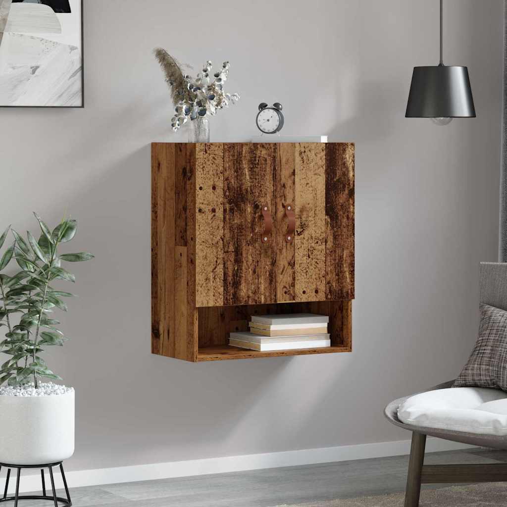 Wandkast Wandgemonteerd Oud hout 60 x 31 x 70 cm Bewerkt hout is nu te koop bij PeponiXL, paradijselijk wonen!