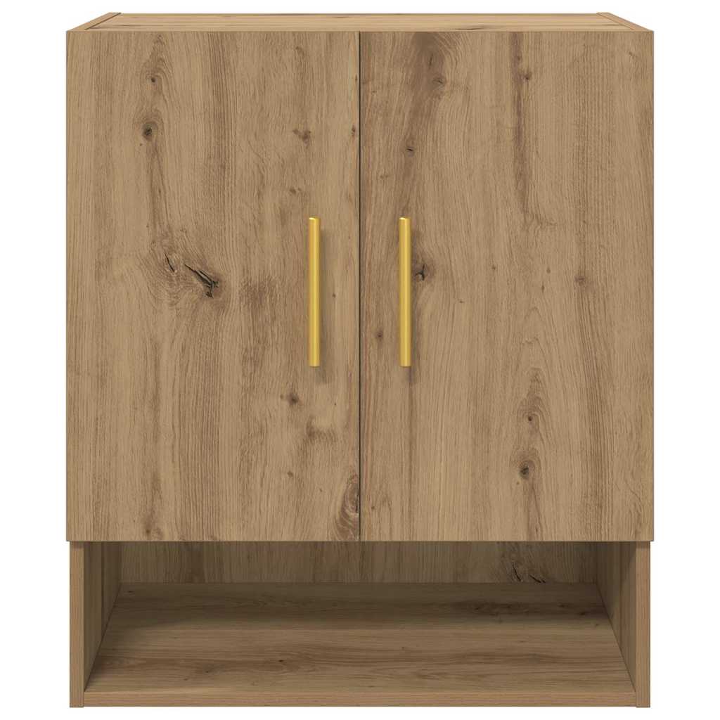 Wandkast artisanaal eikenkleurig 60 x 31 x 70 cm Bewerkt hout is nu te koop bij PeponiXL, paradijselijk wonen!