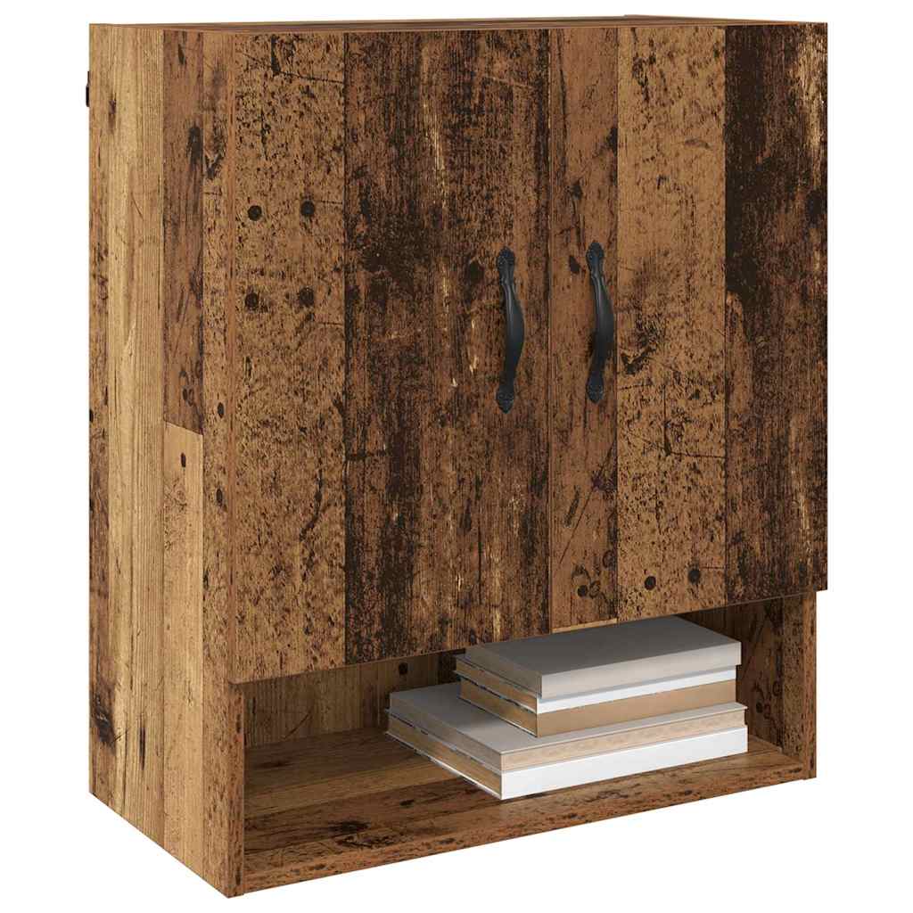Wandkast Wandgemonteerd Oudhout 60 x 31 x 70 cm Bewerkt hout is nu te koop bij PeponiXL, paradijselijk wonen!