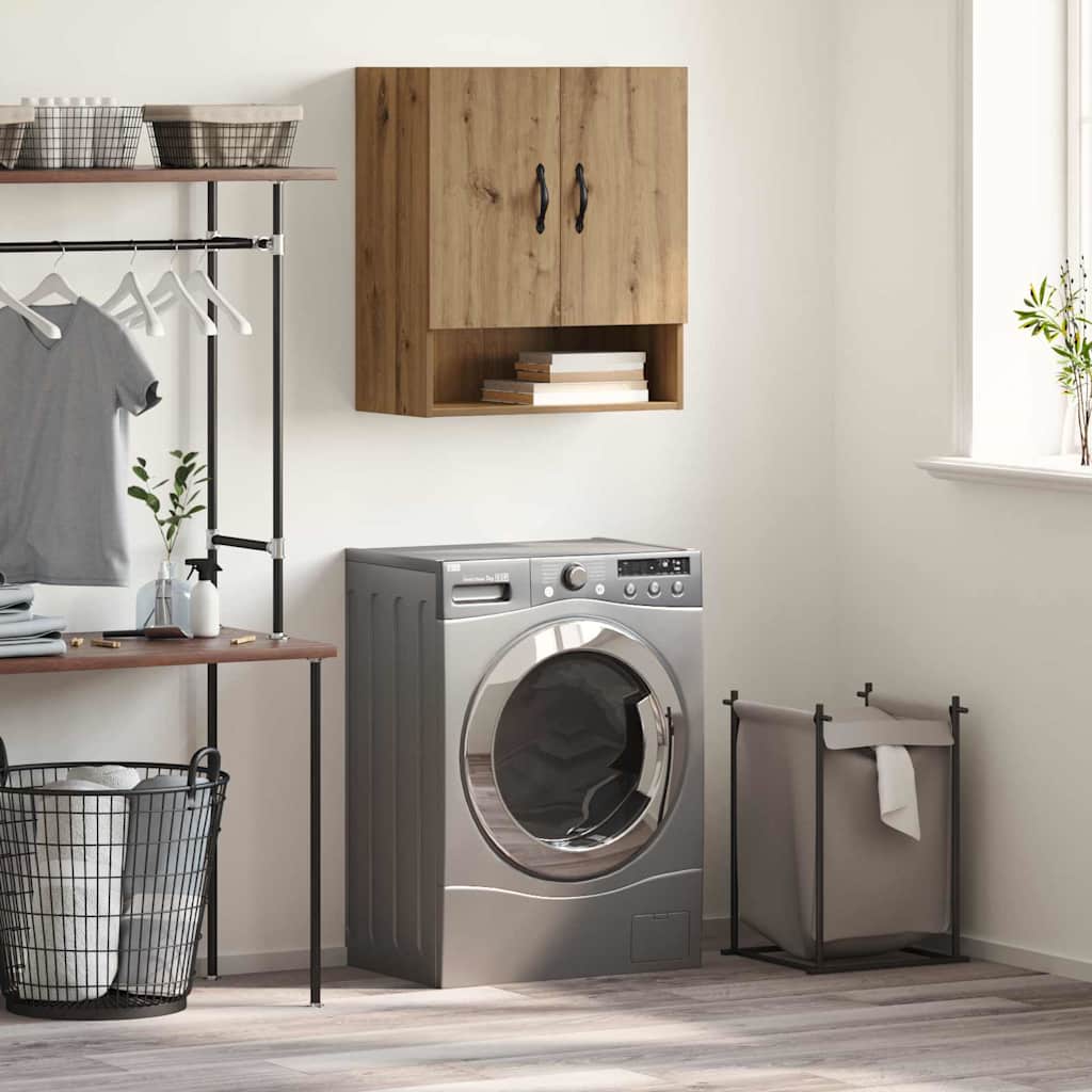 Wandkast Artisan Eiken 60 x 31 x 70 cm Bewerkt hout is nu te koop bij PeponiXL, paradijselijk wonen!