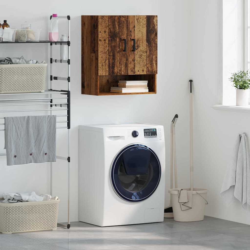 Wandkast Wandgemonteerd Oud hout 60 x 31 x 70 cm Bewerkt hout is nu te koop bij PeponiXL, paradijselijk wonen!