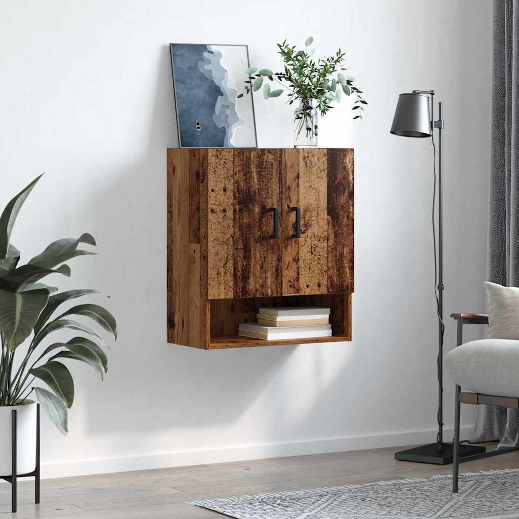 Wandkast Wandgemonteerd Oud hout 60 x 31 x 70 cm Bewerkt hout is nu te koop bij PeponiXL, paradijselijk wonen!