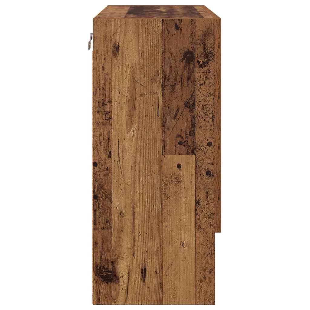 Wandkast Wandgemonteerd Oud hout 60 x 31 x 70 cm Bewerkt hout is nu te koop bij PeponiXL, paradijselijk wonen!