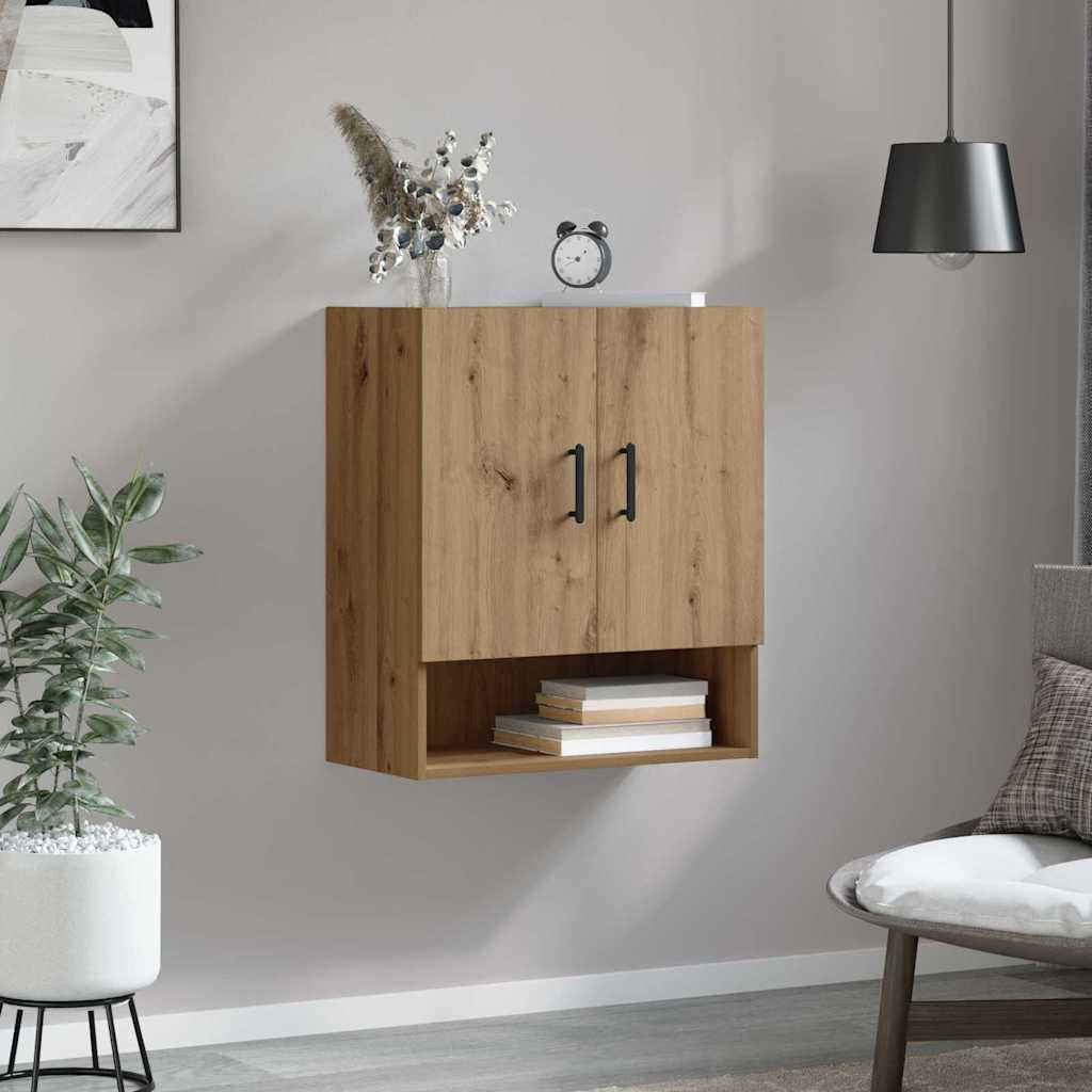 Wandkast Artisan Eiken 60 x 31 x 70 cm Bewerkt hout is nu te koop bij PeponiXL, paradijselijk wonen!